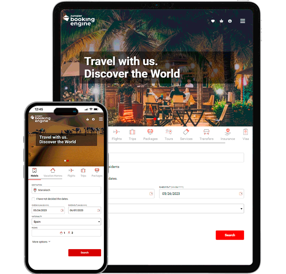 Juniper Booking Engine responsive
